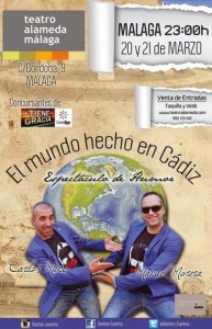 Cartel de 'El mundo hecho en Cádiz' en el Teatro Alameda