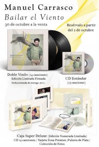 Ediciones de 'Bailar el Viento' de Manuel Carrasco